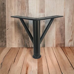 Firkete Ayak Metal 20 Cm Mat Siyah Mobilya Koltuk Ayağı