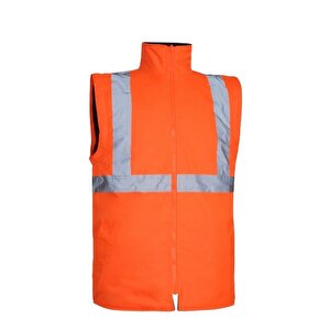 Reflektörlü 5+1 Farklı Kullanımlı Oxford 300d Parka Turuncu