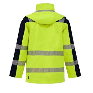 Softshell Kırçıllı Reflektörlü Parka İş Montu Sarı