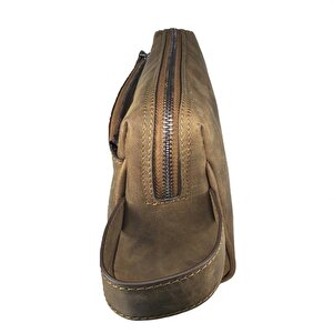 Hakiki Deri Ca253 Dopp Kit El Çantası Tigon Taba