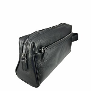 Hakiki Deri Ca250 Dopp Kit El Çantası Siyah