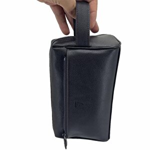 Hakiki Deri Ca250 Dopp Kit El Çantası Siyah