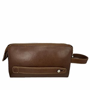 Diga Hakiki Deri 3006 Dopp Kit El Çantası Taba