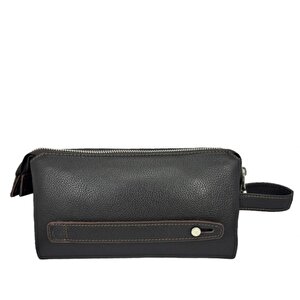 Diga Hakiki Deri 3006 Dopp Kit El Çantası Kahve