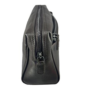 Hakiki Deri Ca252 Dopp Kit El Çantası Kahve