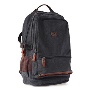 London 51573 Laptop Kanvas Sırt Çantası Siyah