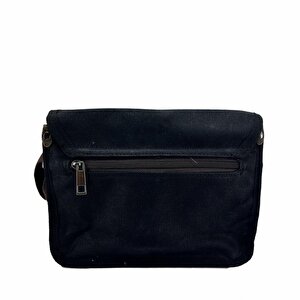Ççs 31487 Mumlanmış Kanvas Retro Omuz Çantası Siyah