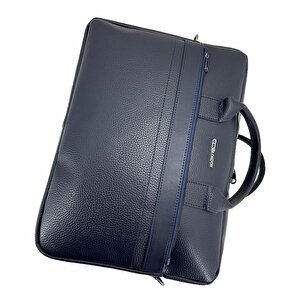 Ççs London 71450 Vegan Deri Laptop Evrak Çantası 15 İnç Lacivert