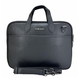 London 71454  Vegan Evrak Laptop Çantası 15 İnç Siyah