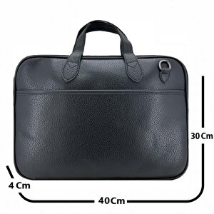 Ççs London 71454  Vegan Evrak Laptop Çantası 15 İnç Siyah