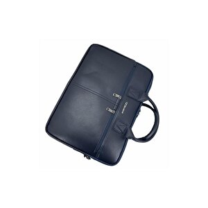 Ççs London 71452 Vegan Deri Laptop Evrak Çantası 15 İnç Lacivert
