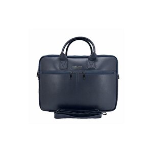 Ççs London 71452 Vegan Deri Laptop Evrak Çantası 15 İnç Lacivert