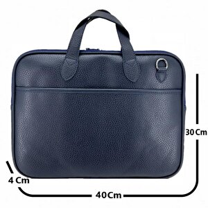 Ççs London 71454  Vegan Evrak Laptop Çantası 15 İnç Lacivert