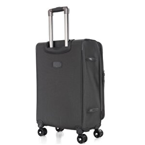 Ççs 620 Kumaş 3 Lü Valiz Set Gri