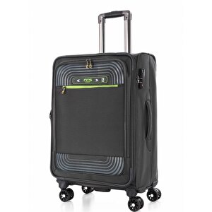 Ççs 620 Kumaş 3 Lü Valiz Set Gri