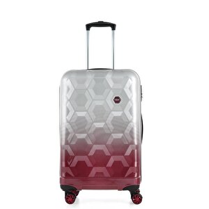 Ççs London 5226 Orta Boy Valiz Bordo Beyaz