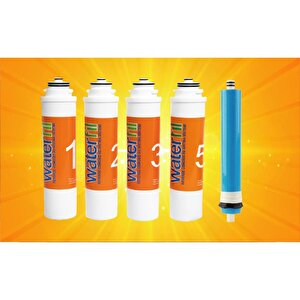 Waterlife Filtre 5 'li Set Waterlife Su Arıtma Filtresi Uyumlu 533715558