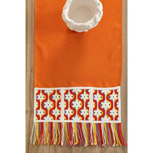 Renkli Saçaklı Ve Motifli Runner 90x30 Cm,r-97k