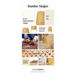 Knixhult Bohem Bambu Yer Lambası 66 Cm - İskandinav, Modern, Rattan, Aydınlatma