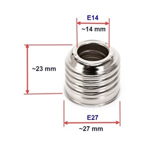 E27 - E14 Duy Dönüştürücü Adaptör, E27 Duyu E14 Duya Dönüştürücü