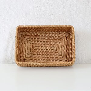 Bohem Kulplu Kare Dekoratif Kutu Ve Sepet 30x20x9,5 - Iskandinav, Modern
