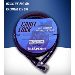 Arven-4 Zx-1253-1 (200cm) Çelik Halat Kilit M