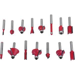 12 Parça Freze Uç Takımı Ahşap Oyma Ağaç Delme Özel Ahşap Çantalı Set 6 Mm