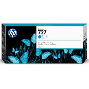 Feyza Bilişim® Hp 727 Cyan 300 Ml. Mavi Orijinal Plotter Designjet Mürekkep Kartuşu (f9j76a)