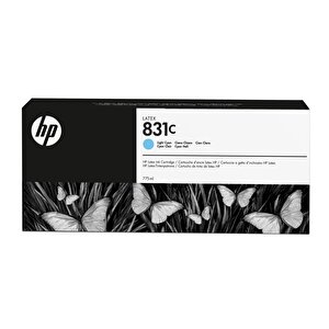Feyza Bilişim® Hp 831c Light Cyan 775 Ml. Açık Mavi Orijnal Latex Mürekkep Kartuşu (cz698a)