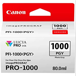 Feyza Bilişim® Canon Pfi-1000 Pgy (photo Gray) Fotoğraf Gri A2 Yazıcı Orijinal Mürekkep Kartuş 80 Ml. (0553c001)