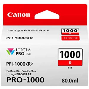Feyza Bilişim® Canon Pfi-1000 R (red) Kırmızı A2 Yazıcı Orijinal Mürekkep Kartuş 80 Ml. (0554c001)