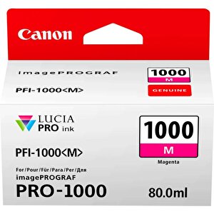 Feyza Bilişim® Canon Pfi-1000 M (magenta) Kırmızı A2 Yazıcı Orijinal Mürekkep Kartuş 80 Ml. (0548c001)