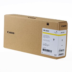 Feyza Bilişim® Canon Pfi-707 Y (yellow) Sarı Plotter Orijinal Mürekkep Kartuş 700 Ml. (9824b001)