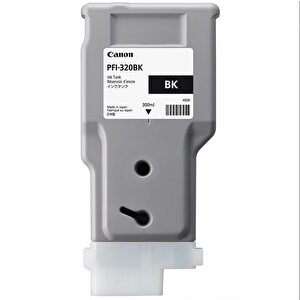 Feyza Bilişim® Canon Pfi-320 Bk (photo Black) Fotoğraf Siyahı Plotter Orijinal Mürekkep Kartuş 300 Ml. (2890c001)