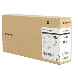 Feyza Bilişim® Canon Pfi-703 Mbk (matt Black) Mat Siyah Plotter Orijinal Mürekkep Kartuş 700 Ml. (2962b001)