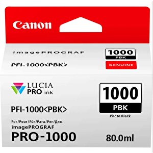 Feyza Bilişim® Canon Pfi-1000 Pbk (photo Black) Fotoğraf Siyah A2 Yazıcı Orijinal Mürekkep Kartuş 80 Ml. (0546c001)