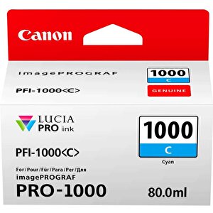 Feyza Bilişim® Canon Pfi-1000 C (cyan) Mavi A2 Yazıcı Orijinal Mürekkep Kartuş 80 Ml. (0547c001)