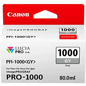 Feyza Bilişim® Canon Pfi-1000 Gy (gray) Gri A2 Yazıcı Orijinal Mürekkep Kartuş 80 Ml. (0552c001)