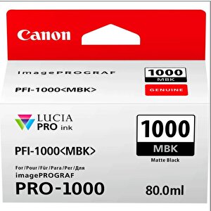 Feyza Bilişim® Canon Pfi-1000 Mbk (matt Black) Mat Siyah A2 Yazıcı Orijinal Mürekkep Kartuş 80 Ml. (0545c001)