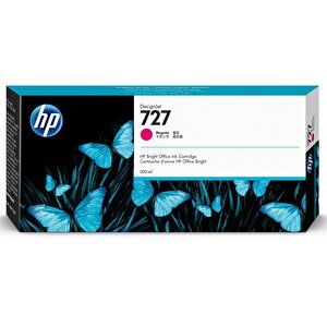 Feyza Bilişim® Hp 727 Magenta 300 Ml. Kırmızı Orijinal Plotter Designjet Mürekkep Kartuşu (f9j77a)