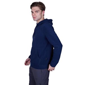 Alpinist Cliff Erkek Kapşonlu Polar Lacivert (600509) S