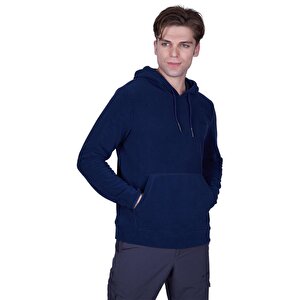Alpinist Cliff Erkek Kapşonlu Polar Lacivert (600509) Xl