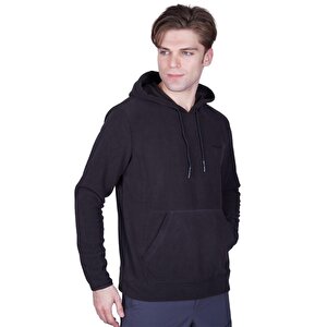Alpinist Cliff Erkek Kapşonlu Polar Siyah (600509) 3xl