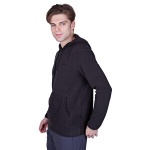 Alpinist Cliff Erkek Kapşonlu Polar Siyah (600509) 3xl