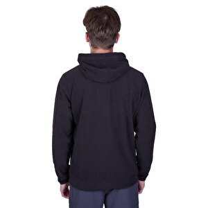 Alpinist Cliff Erkek Kapşonlu Polar Siyah (600509) 3xl