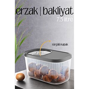 Modacar Multibox Erzak Bakliyat Kutusu Sürgülü Kapak 7.5 Litre