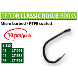 Cz 1588 Tefcon Klasik Boilie Olta İğnesi #4 (10 Parça)
