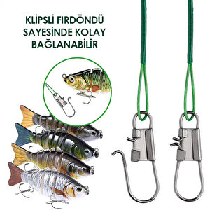 Fishack Klipsli Fırdöndülü Çelik Tel 72'li Kartela Set