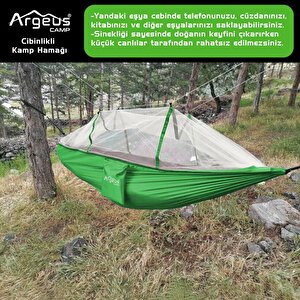 Argeus Cibinlikli Kamp Hamağı Yeşil