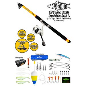 Fishack 37 Parça Surf Basic Deniz Olta Seti L - 3.30mt / 50-100gr